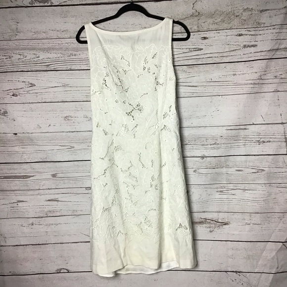 Ann Taylor White Dress Size 10 - Picture 8 of 9